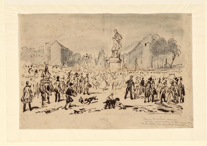 Inauguration de la statue de Riquet à Béziers (21 octobre 1838)