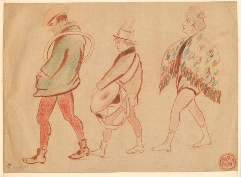 Trois artistes de cirque