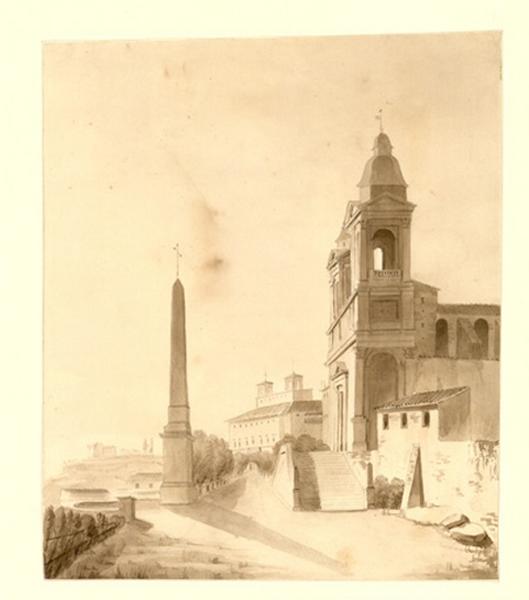 Rome, la Trinité de Monts ; Ruines (Rome, 1823)