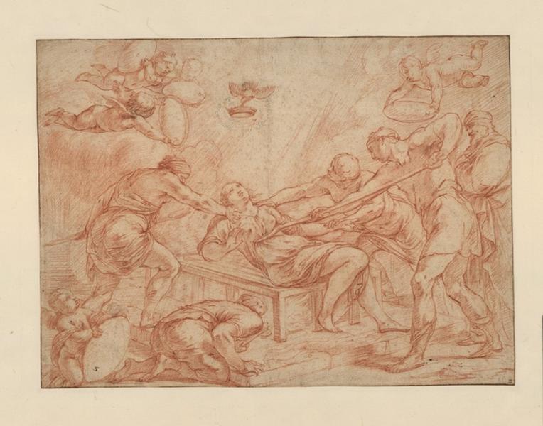 Une Martyre ; Le martyre d'une sainte sur un grill ; Le martyre de sainte Foy