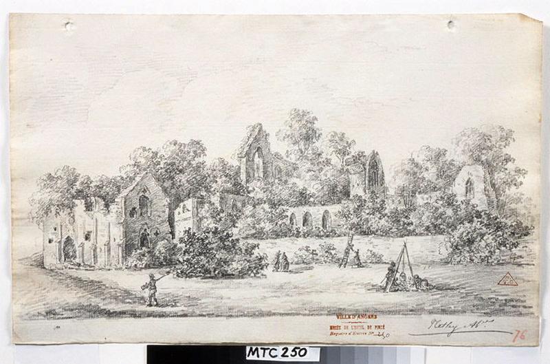 Vue des ruines de l'abbaye de Netley ; A Netley Abbaye