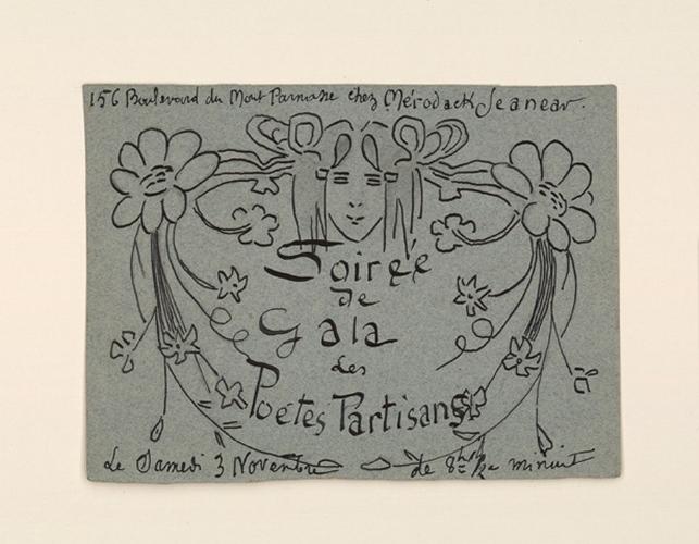 Invitation à la soirée de gala des Poètes Partisans