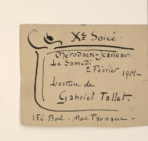 Invitation pour la Xe soirée des Partisans