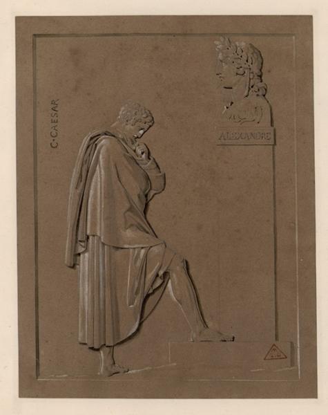 César devant le buste d'Alexandre