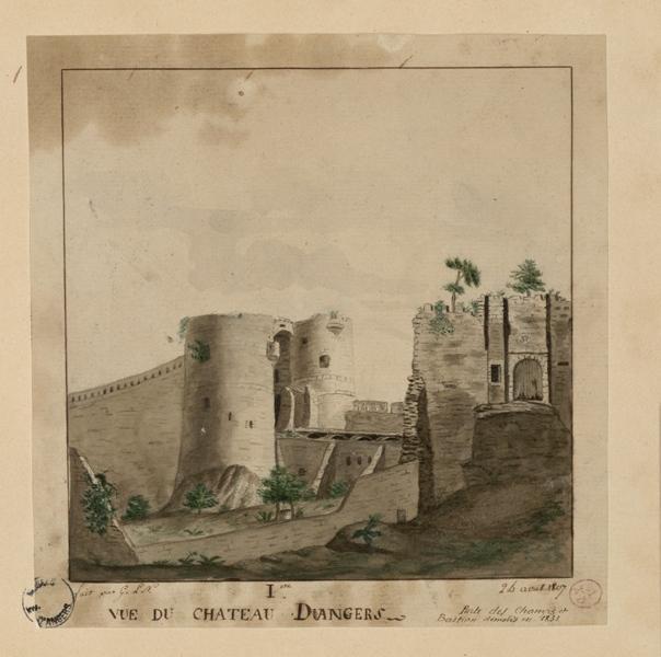 Première vue du château d'Angers