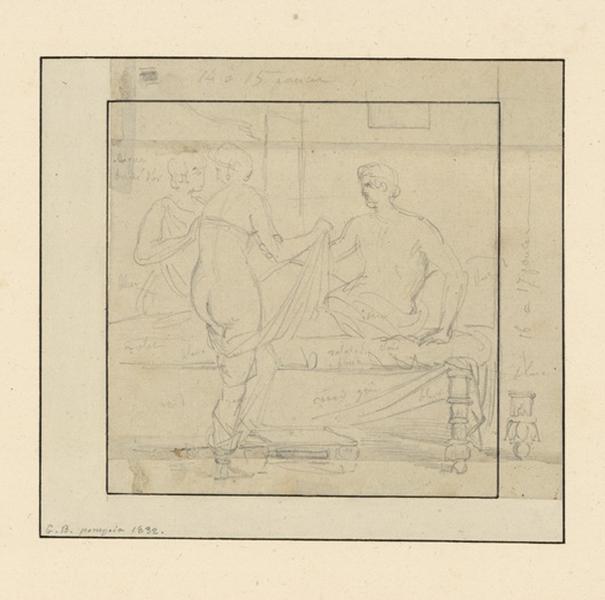 Copie d'après les fresques de Pompéi