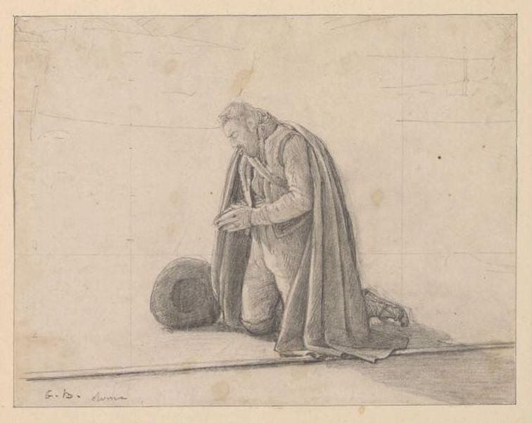 Etude d'homme à genoux