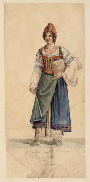 Etude de costume de femmes italiennes