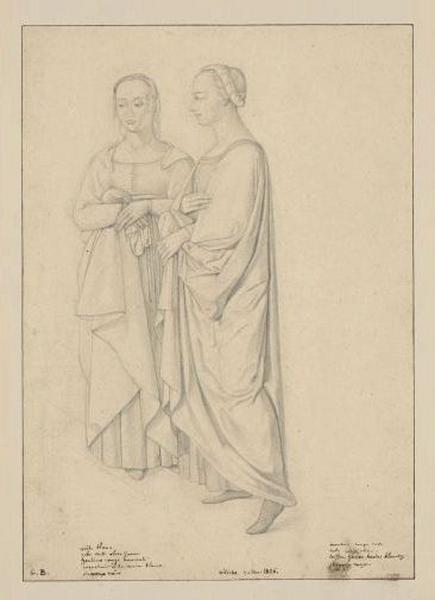 Figures de femmes : copie de fresques