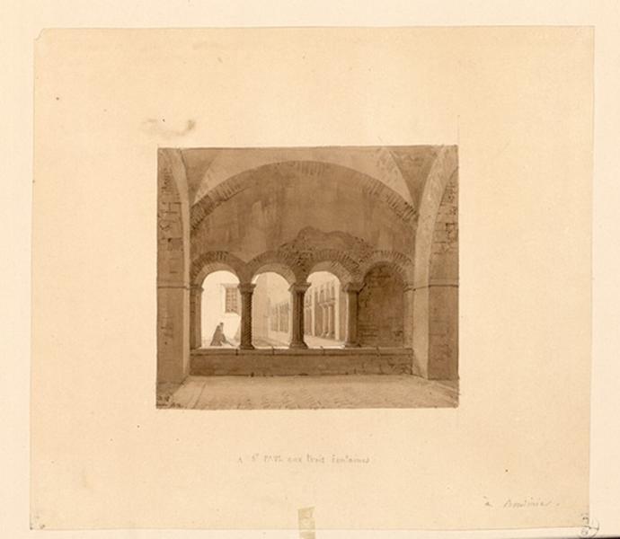 Cloître à Saint-Paul-aux-Trois-Fontaines (Catalogue des ventes 1873) ; Rome, Saint-Paul-aux-Trois-Fontaines (Catalogue des ventes 1873)