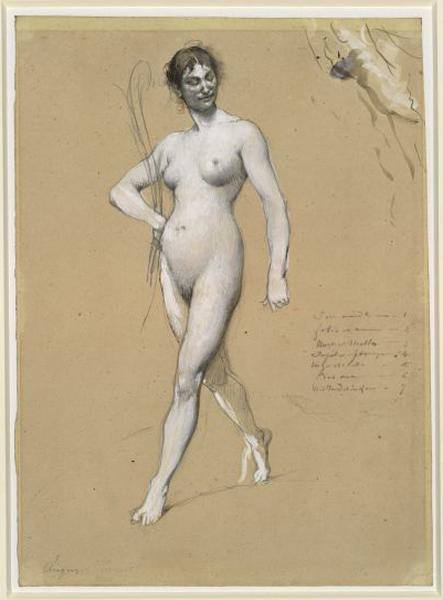 La folie (autre étude au crayon au verso)