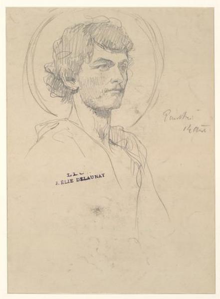 Etude de la tête d'un saint