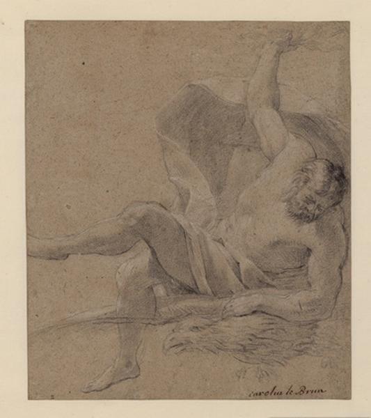 Jupiter brandissant la foudre ; Jupiter porté par l'aigle (titre vente Chennevières)