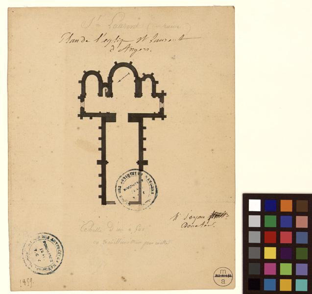Plan de l'église Saint-Laurent d'Angers