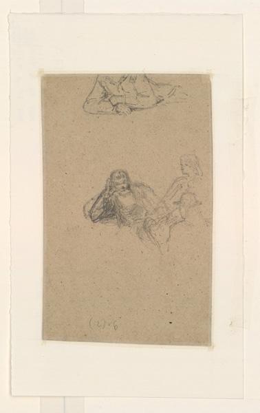 Etude de personnage accoudé