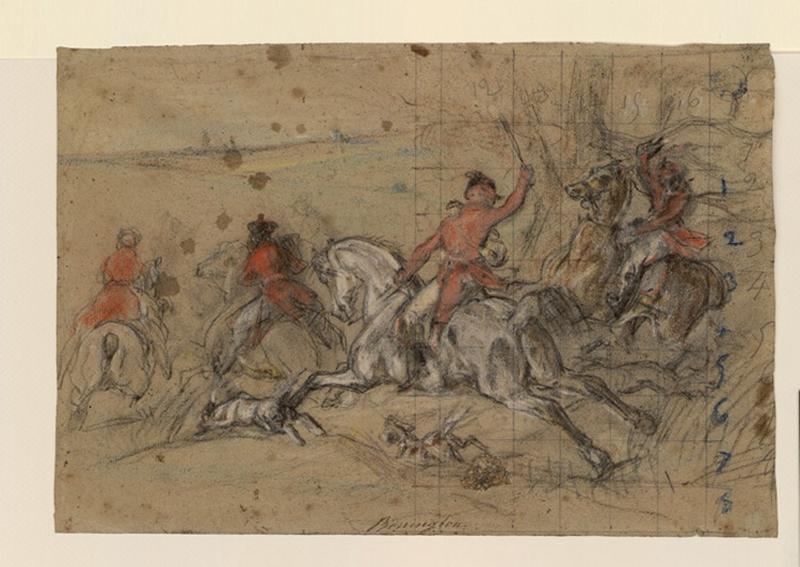 La chasse à courre ; Une mêlée