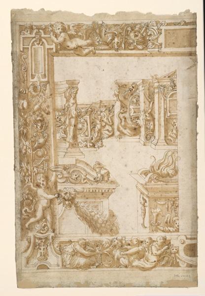 Bordures fragments du XVIè siècle ; Composition décorative (autre titre)
