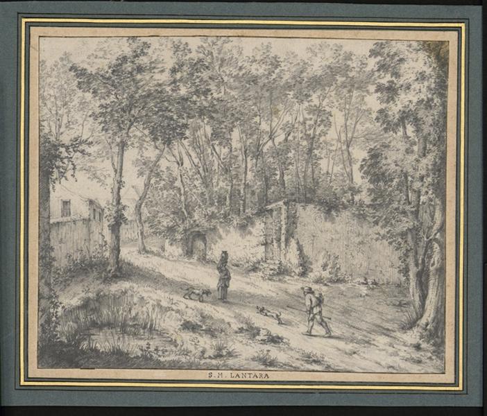 Chemin montant à un village