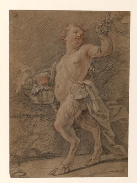 Etude de jeune faune ; Jeune faune portrant un panier de fruits (ancien titre)