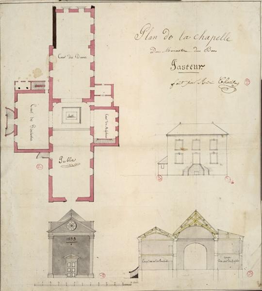 Plan de la chapelle du monastère du Bon-Pasteur