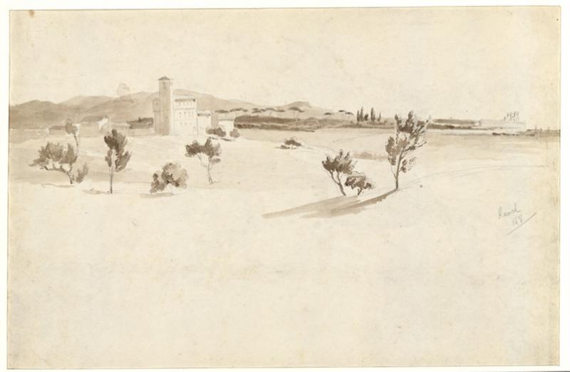 Souvenir d'Italie (deux dessins recto verso)