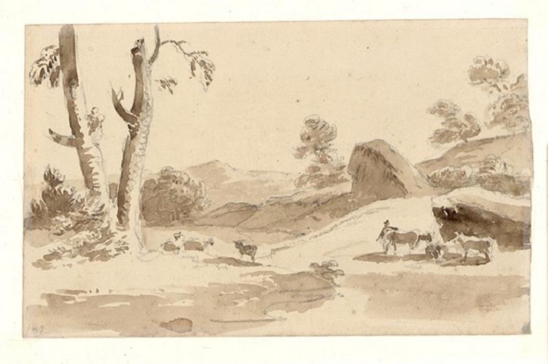 Souvenir d'Italie (deux dessins recto verso)