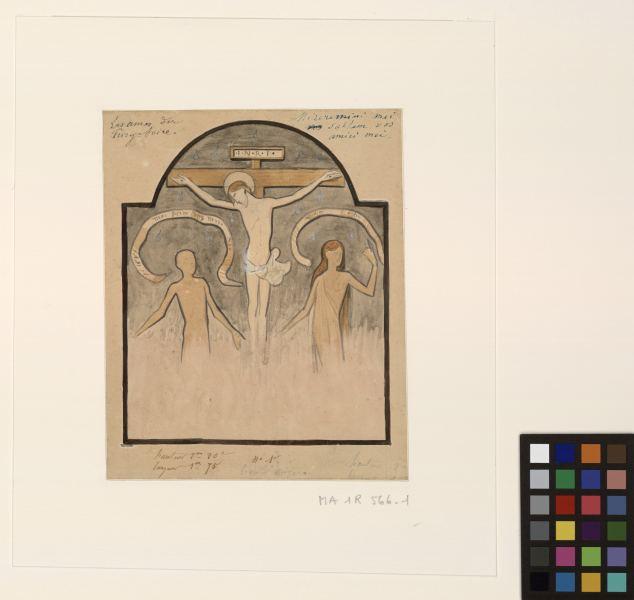 Eglise du Lion-d'Angers : fresques de la nef ; Les âmes du purgatoire