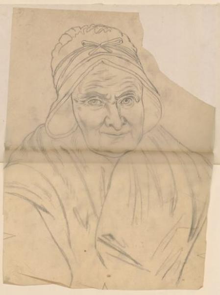 Buste de femme agée
