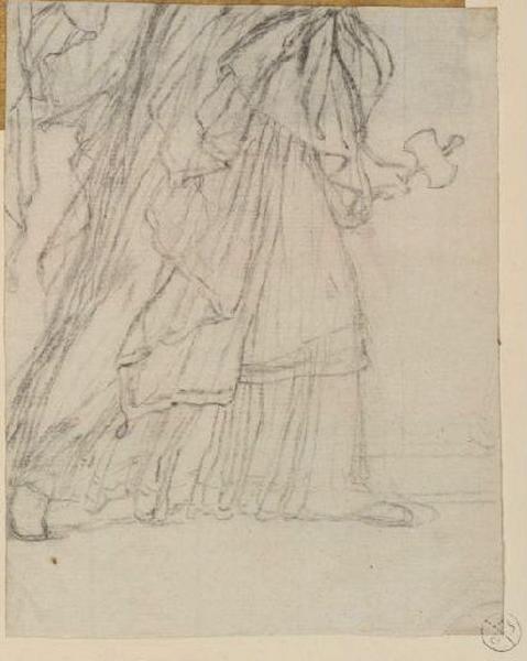 Etude pour Clytemmestre debout ; Etude de draperie