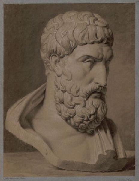 Tête de philosophe (étude) (Catalogue des ventes 1873) ; Copie d'antique (Catalogue des ventes 1873)