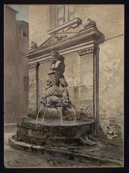 Fontaine de Nostradamus à Saint-Rémy-de Provence