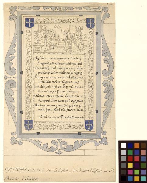 Epitaphe de Gilles Commers de Langlade