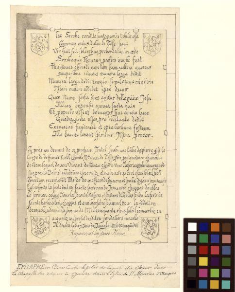 Epitaphe d'Yves de Tessé