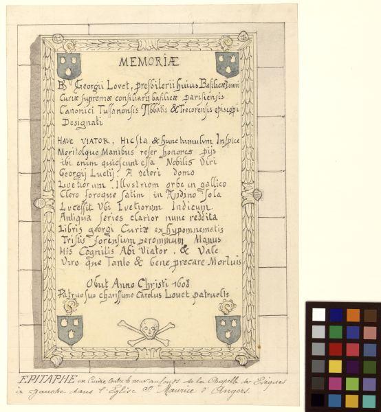 Epitaphe de Georges Louet