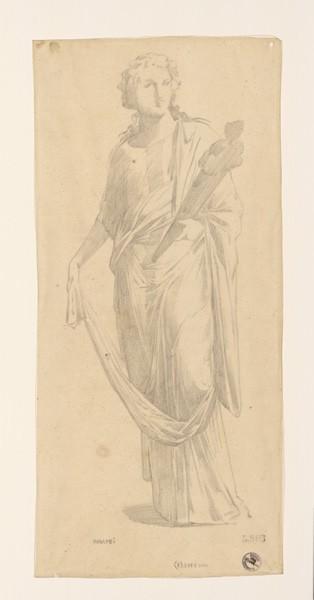 Monuments, figures : Etude de femme d'après une fresque à Pompéi