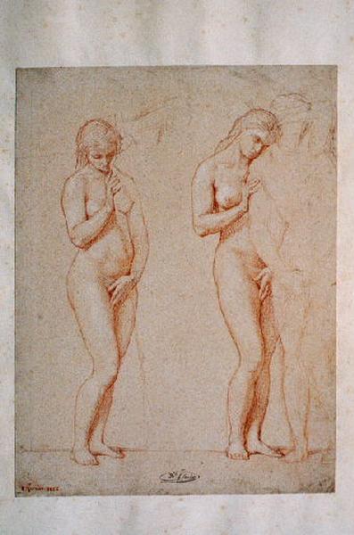 Deux études pour Eve (titre catalogue vente 1873)