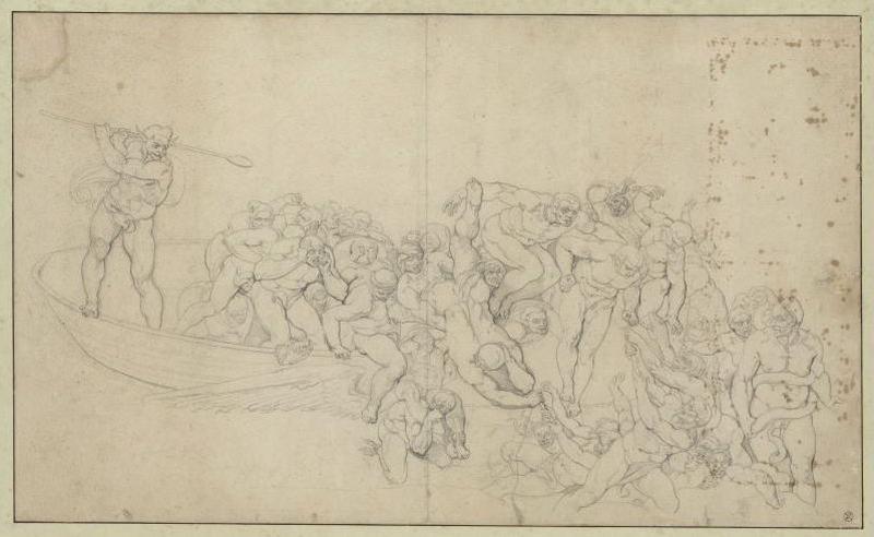 La barque de Caron d'après Michel-Ange