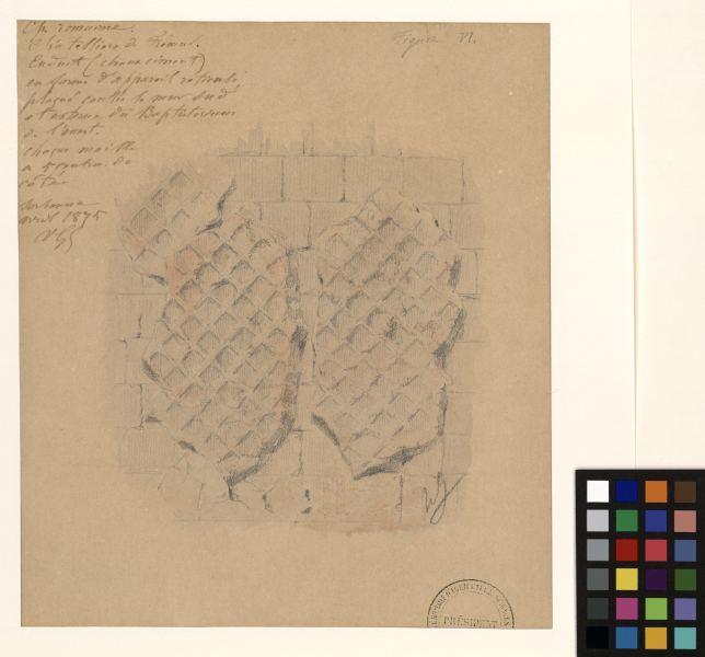 Enduit chaux ciment des Thermes des Chateliers de Frémur (figure VI)