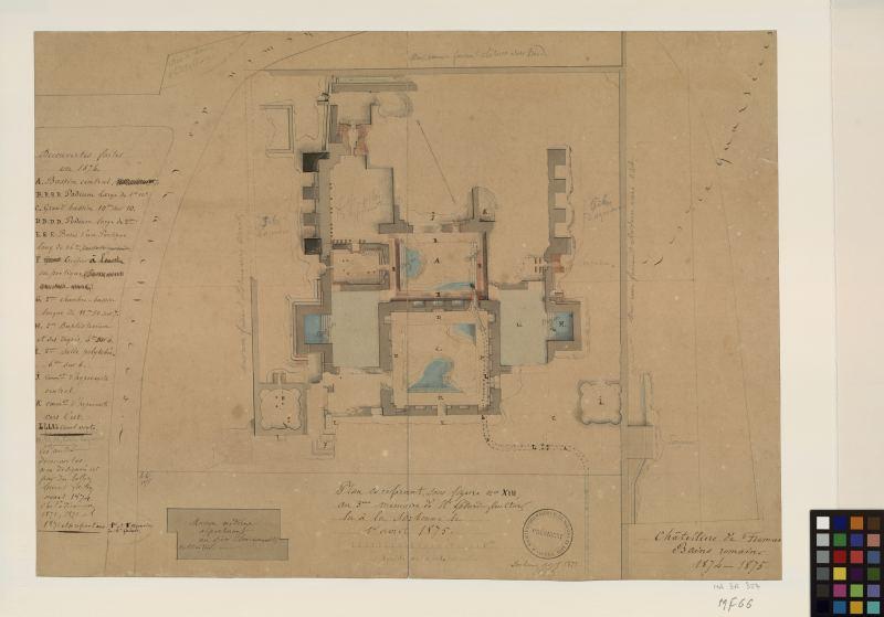 Plan des fouilles du site des Châteliers