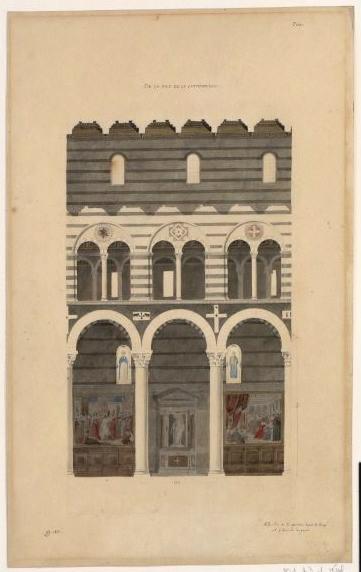 Cathédrale de Pise. Elévation intérieure de la nef