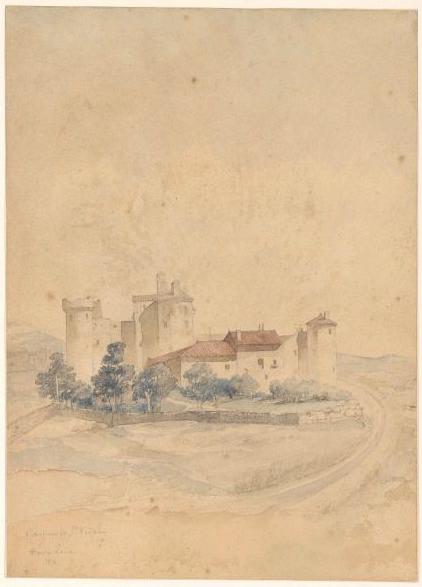 Vue du château de Saint-Vidal (Haute-Loire)