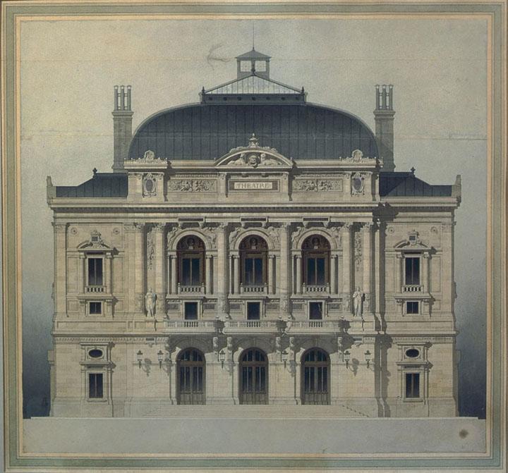 Projet du théâtre des Célestins, Lyon, facade