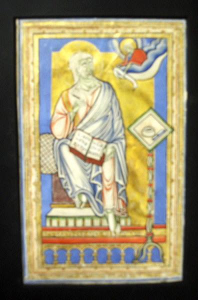 Saint Mathieu (Miniatures représentant saint Mathieu, provenant d'un évangéliaire.)