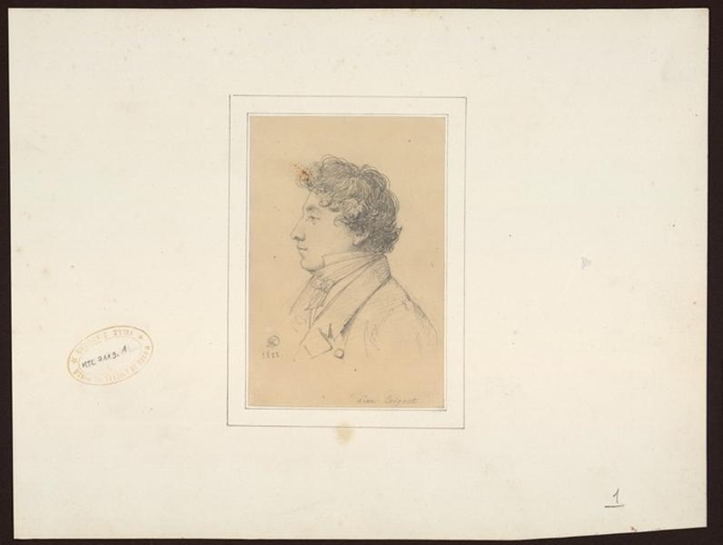 Buste d'homme de profil à gauche