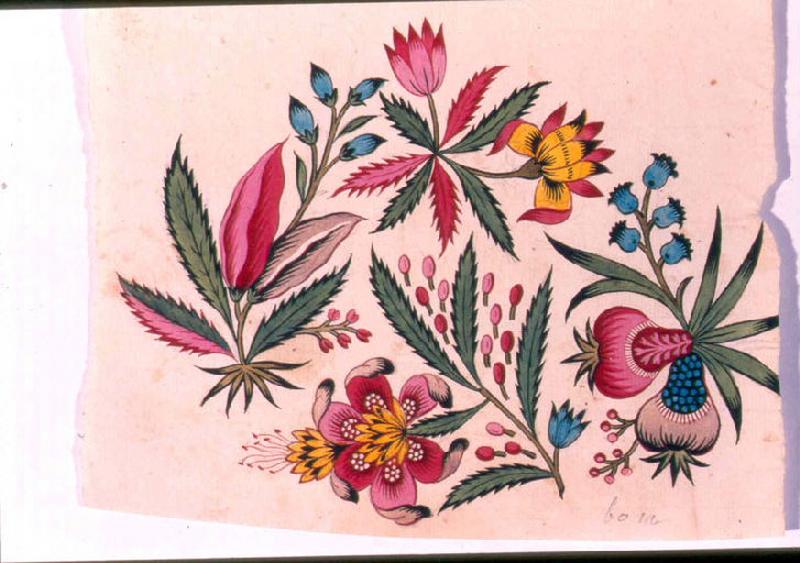 Modèle pour indienne : Motifs floraux