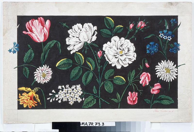 Modèle pour indienne : Motifs floraux
