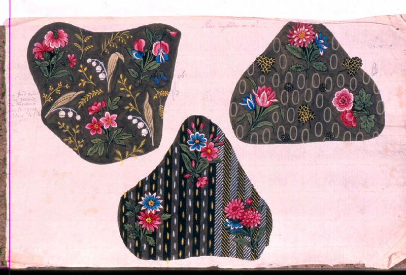 Modèle pour indienne : Motifs floraux
