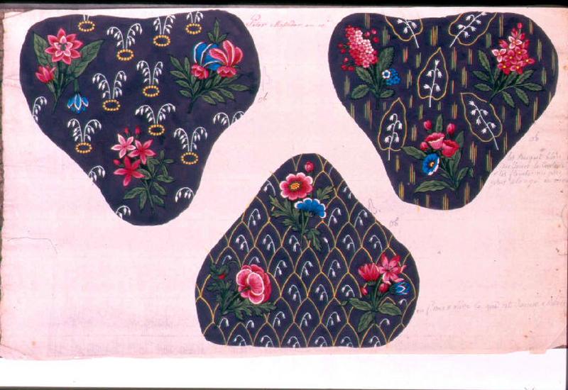 Modèle pour indienne : Motifs floraux