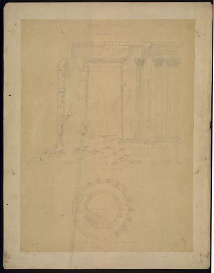 Temple de Vesta à Tivoli (Etat actuel.)
