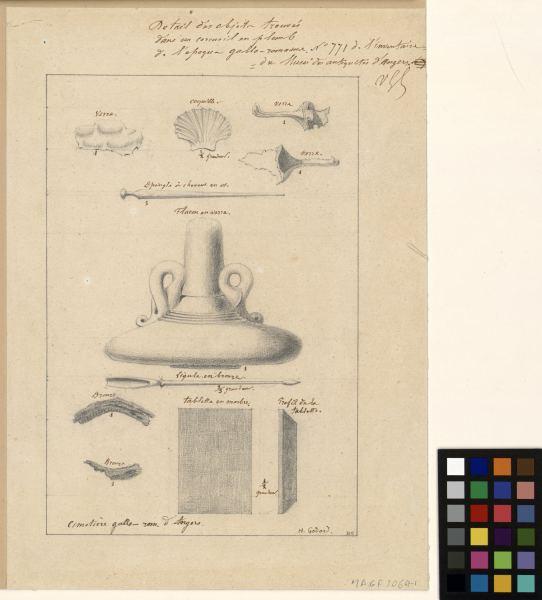 Dessin d'objets de fouille